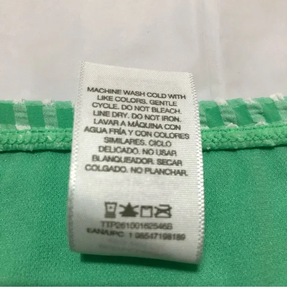 NWT Time and Tru Women’s Plus Mid-Rise Cheeky Green Gingham Bikini Bottom 2X - Picture 5 of 9